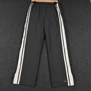 Vintage Nike Women Black White Track Pants Athletic Jogger Sportswear Sz Medium